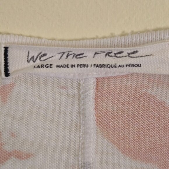 Free People We The Free Arielle Soft Oversized Watercolor Jersey Size L - Picture 7 of 7